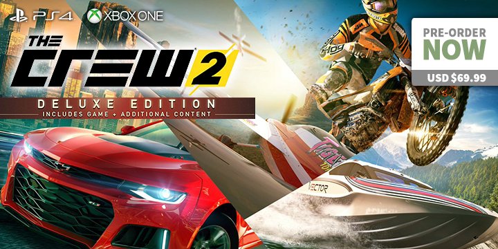 play-asia.com, The Crew 2, The Crew 2 PlayStation 4, The Crew 2 Xbox One, The Crew 2 US, The Crew 2 AU, The Crew 2 release date, The Crew 2 price, The Crew 2 gameplay, The Crew 2 features 