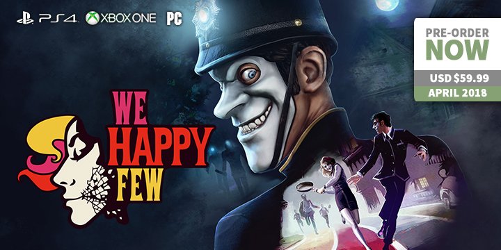play-asia.com, We Happy Few, ps4, xbox one, windows, europe, usa, release date, price, gameplay, features