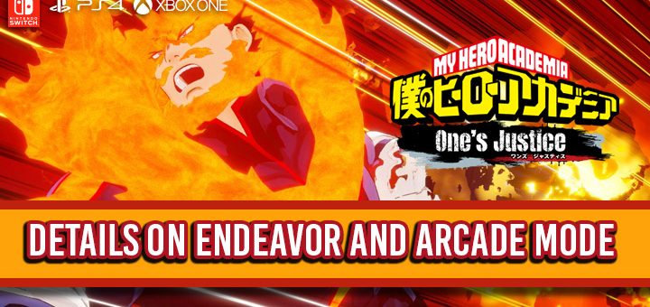 My Hero One's Justice, Boku no Hero Academia One's Justice, PS4, XONE, Switch, Boku no Hero Academia, gameplay, features, trailer, screenshots, Arcade Mode, Endeavor, DLC