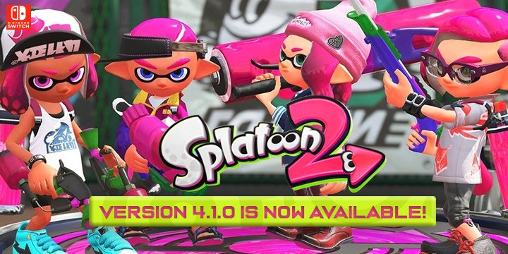 Splatoon 2, Nintendo, Switch, US, Europe, Japan, gameplay, features, trailer, screenshots, updates, version 4.1.0