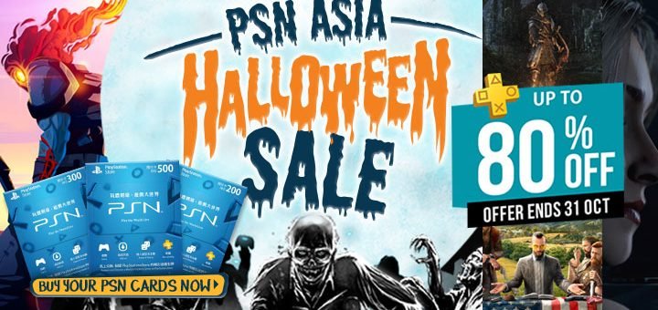 Far Cry 5, Tokyo Xanadu eX+, Until Dawn, Dark Souls Remastered, Dead Cells, Halloween Sale, PSN Store HK, PSN Gift Cards, Sale PSN Asia Sale