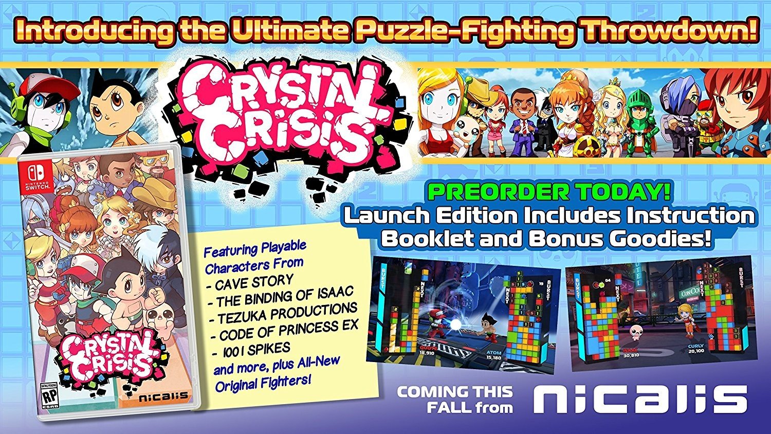 Crystal Crisis, Nintendo Switch, US, North America, release date, price, gameplay, features, game, Nicalis