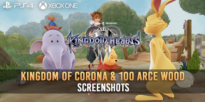 Kingdom Hearts III, Square Enix, PS4, XONE, US, Europe, Australia, Japan, update, Square Enix, screenshots, Kingdom of Corona, 100 Arce Wood