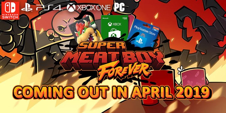 Super Meat Boy Forever, PlayStation 4, PS4, Switch, Nintendo Switch, XONE, Xbox One, PC, release date, trailer, features, update, game, Team Meat