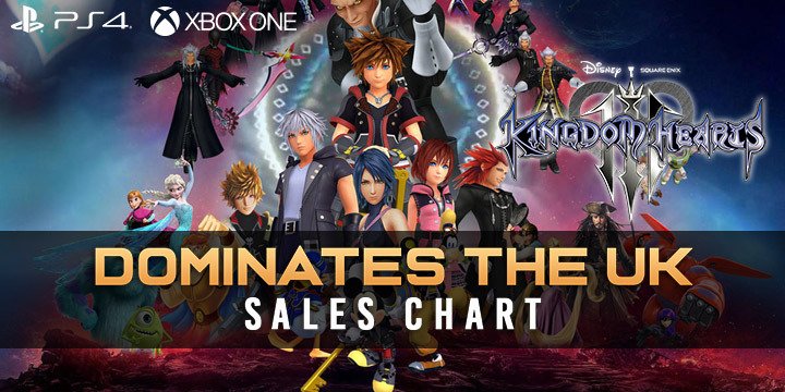  Kingdom Hearts III, Square Enix, PS4, XONE, US, Europe, Australia, Japan, update, Square Enix, screenshots, trailer, update, UK Sales, chart