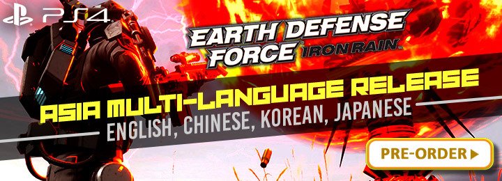 Earth Defense Force: Iron Rain, Multi-Language, PlayStation 4, Asia, PS4, release date, price, gameplay, features, English