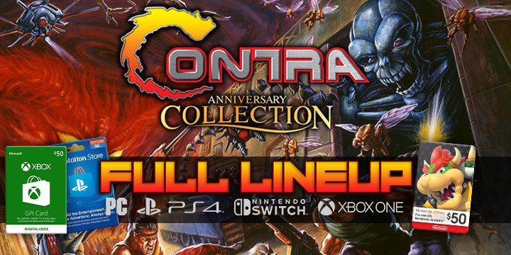 Contra Anniversary Collection, Konami 50th Anniversary Collections, Konami Anniversary Collections, Castlevania, Arcade Classics, Contra, PS4, Switch, Xbox One, PC, PlayStation 4, Nintendo Switch, 2019, digital, Konami, release date, price
