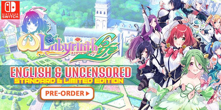 Omega Labyrinth Life, Nintendo Switch, Switch, PlayStation 4, PS4, Asia, release date, price, English, uncensored, trailer, H2 Interactive, Matrix Software
