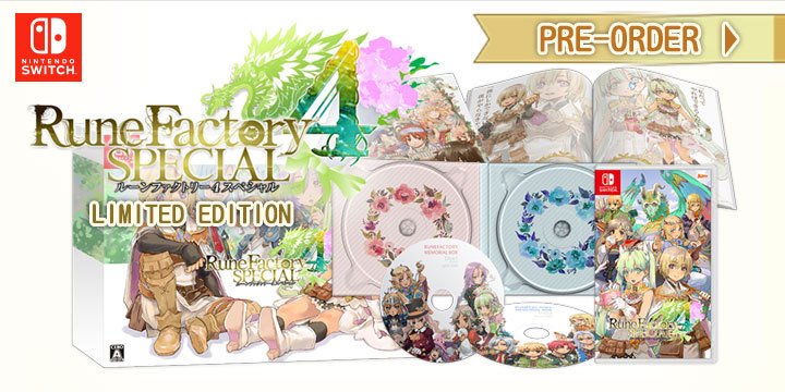 Rune Factory 4 Special Memorial Box (Limited Edition), Rune Factory 4, Rune Factory 4 Special Memorial Box, Limited Edition, Switch, Nintendo Switch, features, price, release date, pre-order, Japan