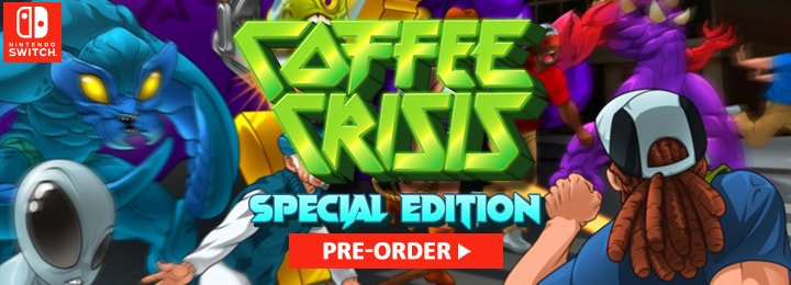 coffee crisis,nintendo switch, switch, europe, release date, gameplay, features, price,pre-order, special edition, mega cat studios, qubic games