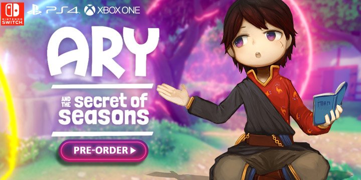 ary and the secret of seasons, ps4, playstation 4, xbox one, xone, switch, nintendo switch, us, north america, europe release date, gameplay, features, price, pre-order now, modus games, fishing cactus, eXiin
