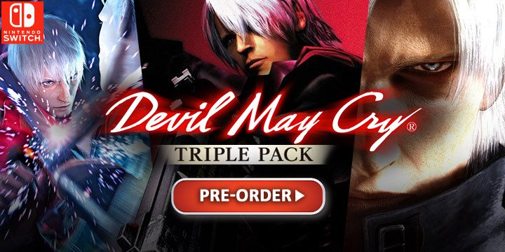 Devil May Cry Triple Pack, DMC, Devil May Cry, Devil May Cry 2, DMC 2, Devil May Cry 3, Devil May Cry 3 Special Edition, DMC 3, Switch, Nintendo Switch, Japan, Capcom, release date, gameplay, features, price, pre-order