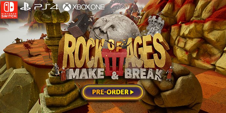 Rock of Ages 3: Make & Break ps4, playstation 4, switch, nintendo switch, xone, xbox one,us, north america, europe, release date, gameplay, features, price, pre-order now, modus games, ace team, giant monkey robot