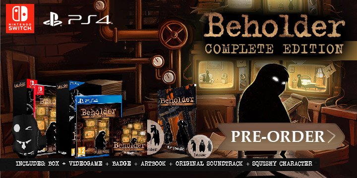 BadLand Games, Beholder, Beholder Complete Edition, Complete Edition, PS4, Switch, PlayStation 4, Nintendo Switch, gameplay, features, price, trailer, pre-order, game, Europe