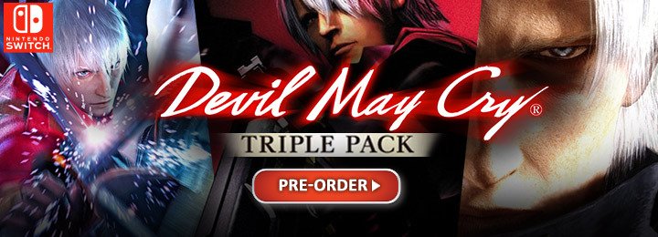 Devil May Cry Triple Pack, DMC, Devil May Cry, Devil May Cry 2, DMC 2, Devil May Cry 3, Devil May Cry 3 Special Edition, DMC 3, Switch, Nintendo Switch, Japan, Capcom, release date, gameplay, features, price, pre-order