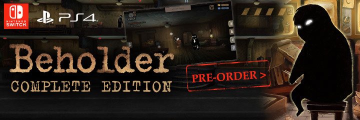 BadLand Games, Beholder, Beholder Complete Edition, Complete Edition, PS4, Switch, PlayStation 4, Nintendo Switch, gameplay, features, price, trailer, pre-order, game, Europe