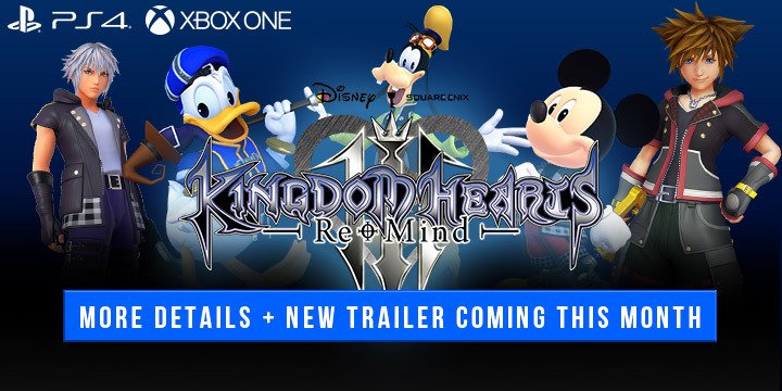 Kingdom Hearts III, Square Enix, PS4, XONE, US, Europe, Australia, Japan, update, Square Enix, DLC, Re:Mind, details
