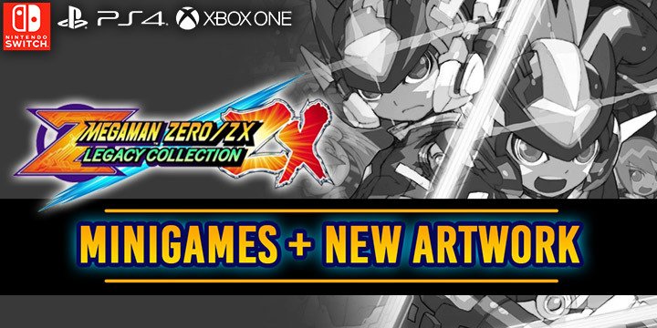 Mega Man Zero, Mega Man Zero / ZX Legacy Collection, Mega Man, Rock Man, Capcom, PS4, XONE, Switch, PlayStation 4, Xbox One, Nintendo Switch, Pre-order, US, update, Japan, news, minigames, new artwork
