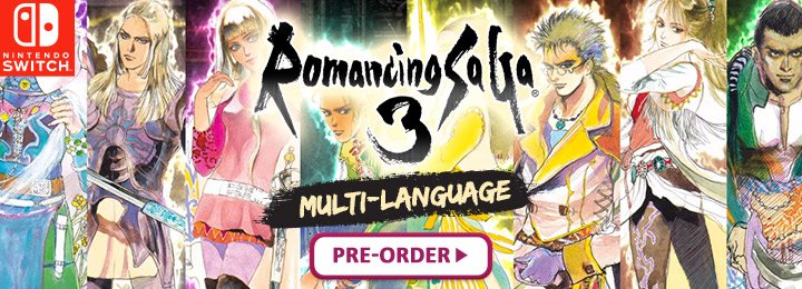 Romancing SaGa 3, Romacing SaGa 3 Remaster, switch, nintendo switch, Asia, release date, gameplay, features, price, pre-order now, multi-language, english subtitle, japanese subtitle, square enix