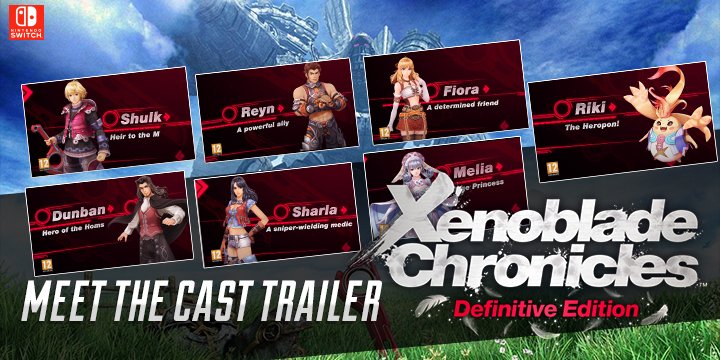 Xenoblade Chronicles, Xenoblade Chronicles: Definitive Edition, Nintendo, Nintendo Switch, Switch, US, Europe, Japan, gameplay, features, release date, price, trailer, screenshots, update, Meet the Cast