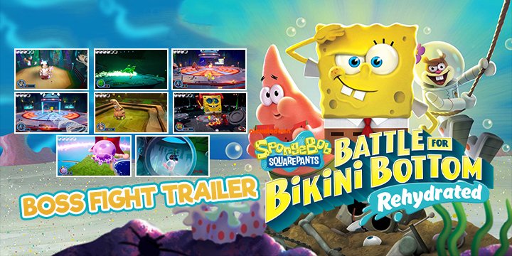 SpongeBob SquarePants: Battle for Bikini Bottom - Rehydrated, SpongeBob SquarePants: Battle for Bikini Bottom, SpongeBob SquarePants: Battle for Bikini Bottom - Rehydrated, SpongeBob SquarePants, SpongeBob, PS4, XONE, Switch, PlayStation 4, Xbox One, Nintendo Switch, US,update, Boss Fight trailer