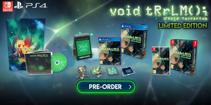 void tRrLM(); // Void Terrarium, void tRrLM Void Terrarium, void tRrLM, Void Terrarium, void tRrLM(); //ボイド・テラリウム, PlayStation 4, PS4, Nintendo Switch, Switch, Nippon Ichi Software, NIS America, gameplay, features, release date, void tRrLM(), Western release, localization, US, Europe, Limited Edition, void tRrLM(); // Void Terrarium [Limited Edition]