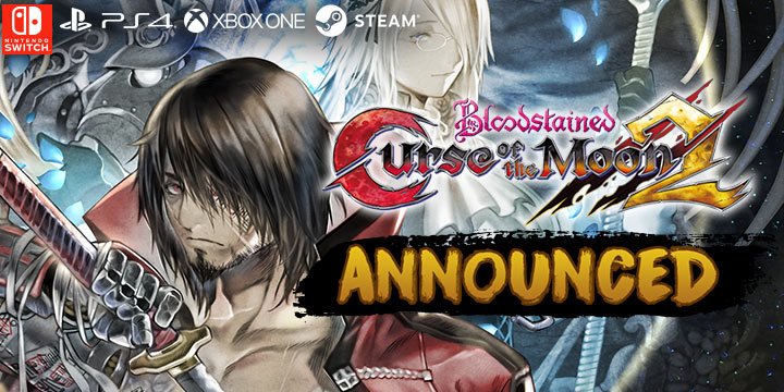 Bloodstained: Curse of the Moon 2, Bloodstained: Curse of the Moon, Bloodstained, PlayStation 4, Xbox One, Nintendo Switch, PC, PS4, XONE, Switch, Steam, announced