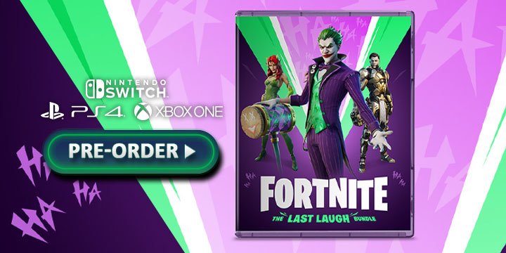 Fortnite, Fortnite [The Last Laugh Bundle], Fortnite The Last Laugh Bundle, Fortnite: The Last Laugh Bundle, Epic Games, Warner Bros. Interactive Entertainment, Europe, price, pre-order, PS4, XONE, PlayStation 4, Xbox One, features, Switch, Nintendo Switch, PS5, Xbox Series X, PlayStation 5
