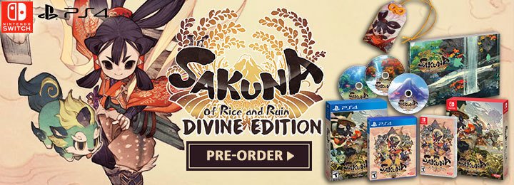 Sakuna: Of Rice and Ruin, Sakuna: Of Rice and Ruin [Divine Edition], Divine Edition, XSEED Games, PS4, PlayStation 4, Nintendo Switch, Switch, US, Pre-order, gameplay, features, release date, price, trailer, screenshots
