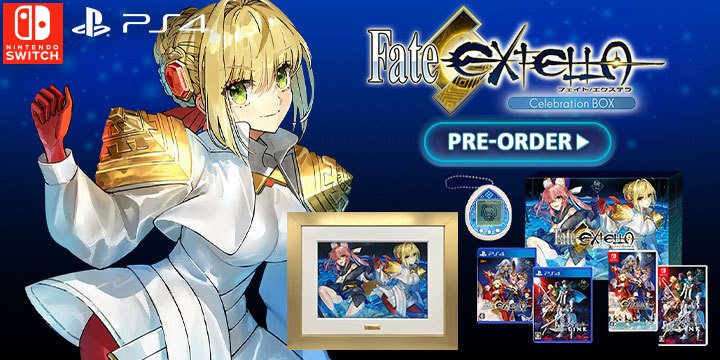 Fate / EXTELLA Celebration BOX, Fate/Extella: The Umbral Star, Fate/Extella Link, Fate/EXTELLA, Fate/EXTELLA Celebration BOX, Nintendo Switch, Switch, Japan, PS4, PlayStation 4, ふぇいとえくすてら せれぶれいしょんぼっくす, Marvelous, gameplay, features, release date, price, trailer, screenshots