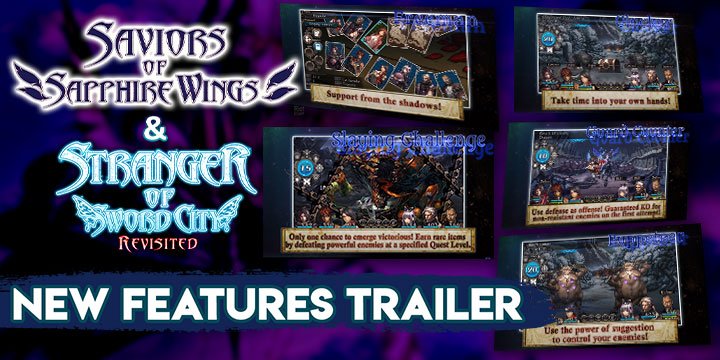 Saviors of Sapphire Wings, Stranger of Sword City Revisited, Saviors of Sapphire Wings & Stranger of Sword City Revisited, Saviors of Sapphire Wings/ Stranger of Sword City Revisited, Switch, Nintendo Switch US, North America, Europe, release date, price, pre-order, Trailer, Screenshots, NIS America, Experience Inc, New Features Trailer, Saviors of Sapphire Wings New Features