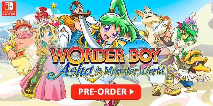Wonder Boy, Wonder: Asha in Monster World, ワンダーボーイ　アーシャ・イン・モンスターワールド, Nintendo Switch, Switch, Japan, gameplay, features, release date, price, trailer, screenshots, G Choice