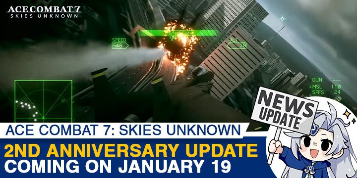 Ace Combat 7: Skies Unknown, Bandai Namco, PlayStation 4, PlayStation VR, Xbox One, PS4, PSVR, XONE, US, Europe, Japan, update, 2nd Anniversary, sales