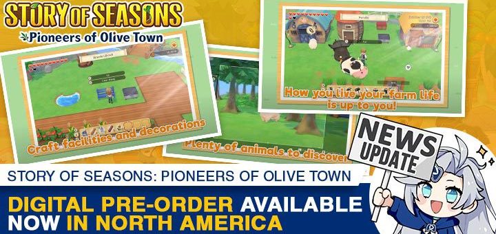 Story of Seasons, Marvelous, Story of Seasons: Pioneers of Olive Town, gameplay, features, release date, price, trailer, screenshots, Switch, Nintendo Switch, update, Japan, US, Asia, Europe, digital pre-order