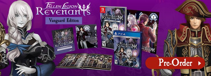 Fallen Legion: Revenants [Vanguard Edition], Fallen Legion Revenants, Fallen Legion Revenants Vanguard Edition, PS4, PlayStation 4, Switch, Nintendo Switch, US, North America, screenshots, features, release date, price, trailer
