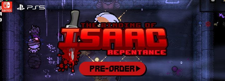 The Binding of Isaac: Repentance, The Binding of Isaac - Repentance, The Binding of Isaac Repentance, The Binding of Isaac, Nicalis, PS5, PlayStation 5, Switch, Nintendo Switch, Switch, Physical Release, release date, features, price, screenshots, trailer, pre-order
