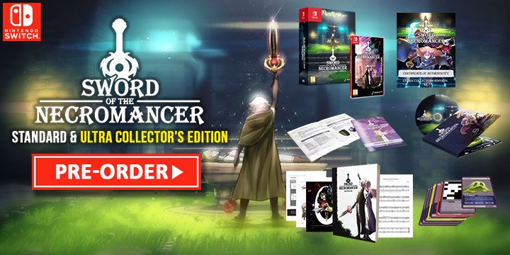 Sword of the Necromancer, SOTN, Grimorio of Games, JanduSoft, Tesura Games, Switch, Nintendo Switch, Europe, release date, features, price, Standard edition, Ultra Collector’s Edition, pre-order, screenshots