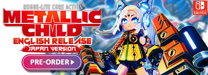 Metallic Child, Nintendo Switch, Crest, Studio HG, release date, features, trailer, animated trailer, pre-order, English, English release, Japan, screenshots, game overview