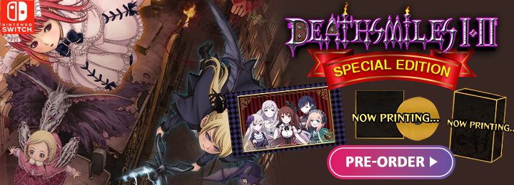 Deathsmiles I & II [Special Edition], Deathsmiles I & II, Deathsmiles: Mega Black Label, DeathSmiles 2 X, Switch, Nintendo Switch, Japan, gameplay, release date, price, Trailer, screenshots, Cave, City Connection