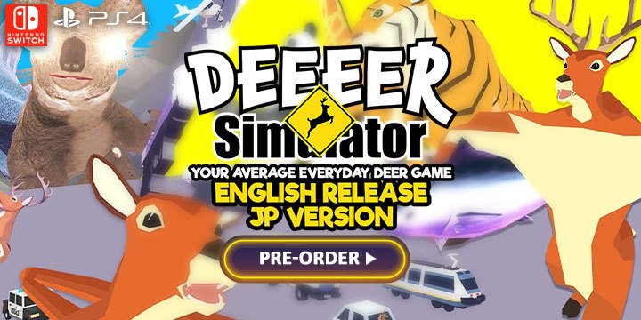 DEEEER Simulator: Your Average Everyday Deer Game, Action Adventure, PS4, PlayStation 4, Switch, Nintendo switch, release date, trailer, screenshots, pre-order now, Japan