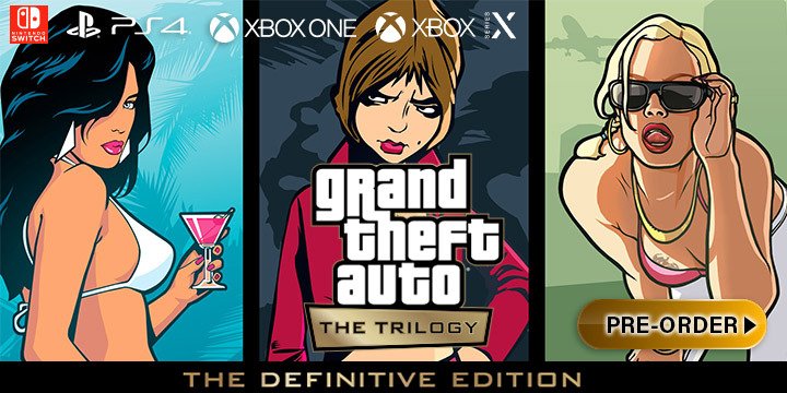 Grand Theft Auto, Grand Theft Auto: The Trilogy, Grand Theft Auto: The Trilogy [The Definitive Edition], Definitive Edition, PlayStation 4, Xbox One, Xbox X Series, Nintendo Switch, Switch, PS4, XSX, XONE, Take-Two Interactive, Rockstar Games, gameplay, screenshots