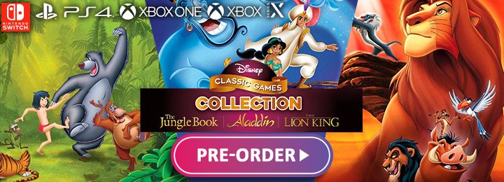 Disney Classic Games Collection: Aladdin, The Lion King, and The Jungle Book, Disney Classic Games Collection, Disney Classic Games, Aladdin, The Lion King, The Jungle Book, Nintendo Switch, Switch, PS5, PlayStation 5, PS4, PlayStation 4, pre-order, US, North America, Europe, screenshots, trailer, Features, Disney Interactive, Nighthawk Interactive