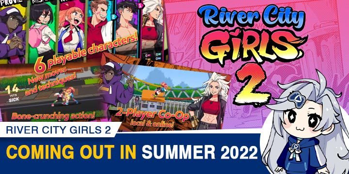 River City Girls 2, River City Girls II, River City Girls Two, Way Forward, Arc System Works, PS4, PS5, PlayStation 4, PlayStation 5, Nintendo Switch, Switch, release date, trailer, screenshots, pre-order now, Japan, Asia, update