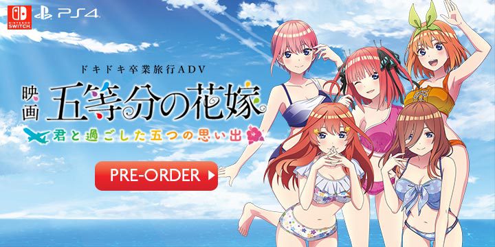 The Quintessential Quintuplets the Movie: Five Memories of My Time with  You, Game para PS4 e Switch tem 2º Vídeo Promocional » Anime Xis