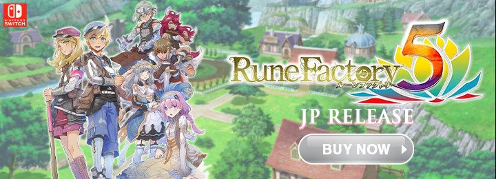Rune Factory, Rune Factory 5, Nintendo Switch, Switch, Japan, Western regions, US, Europe, gameplay, features, release date, price, trailer, screenshots, update