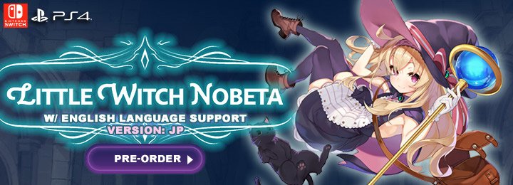 Little Witch Nobeta (English), Little Witch Nobeta, PS4, PlayStation 4, Japan, Switch, Nintendo Switch, Pupuya Games, Simon Creative, Justdan International, gameplay, features, release date, price, trailer, pre-order now, screenshots, リトルウィッチノベタ