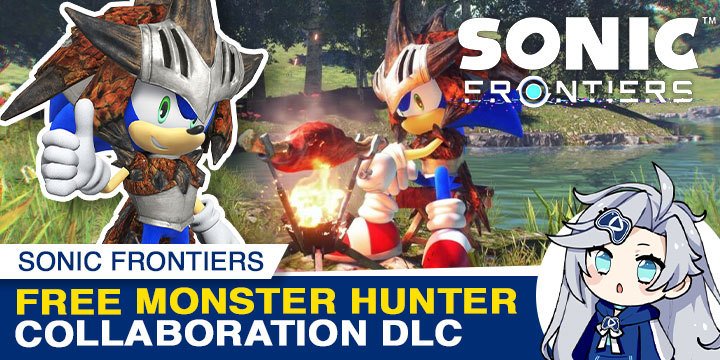 Sonic Frontiers, Sonic Frontier, Nintendo Switch, Switch, PS4, PS5, PlayStation 4, PlayStation 5, XSX, XONE, Xbox One, Xbox Series, Sega, Japan, release date, price, feature, pre-order, screenshots, trailer, US, Europe, North America, Asia, ソニックフロンティア, update, Monster Hunter, DLC, free DLC, collaboration