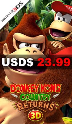 Donkey Kong Country Returns 3D Nintendo 