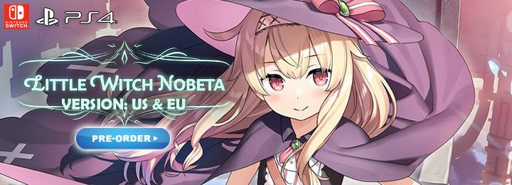 Little Witch Nobeta (English), Little Witch Nobeta, PS4, PlayStation 4, Japan, Switch, Nintendo Switch, Pupuya Games, Simon Creative, Justdan International, gameplay, features, release date, price, trailer, pre-order now, Idea Factory, news, update, Western Release, US, Europe, North America, screenshots, リトルウィッチノベタ