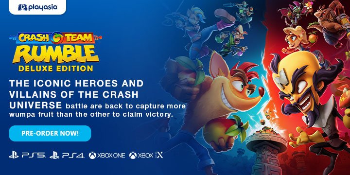 Crash Team Rumble [Deluxe Edition], Crash Team Rumble Deluxe Edition, Crash Team Rumble: Deluxe Edition, Crash Team Rumble, PlayStation 4, PS5, PlayStation 5, PS4, XONE, Xbox One, XSX, Xbox Series X, Activision, Toys For Bob, release date, trailer, screenshots, pre-order now, features, US, North America, Europe, Australia